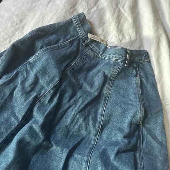 Madewell Denim Circle Midi Skirt in Java Wash (Size 24) - Picture 5 of 5